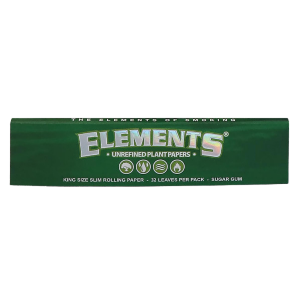 Elements - King size slim Grønt Ris papir