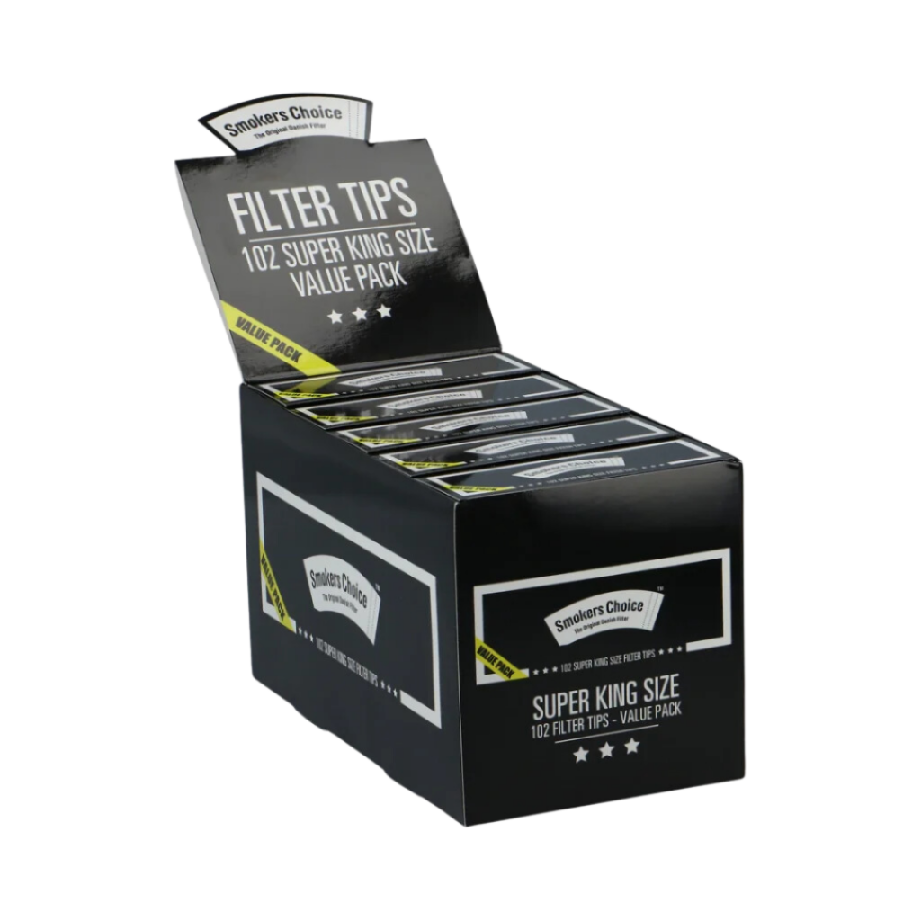 Smokers Choice - 102 Black Super King size filter tips Valuepack