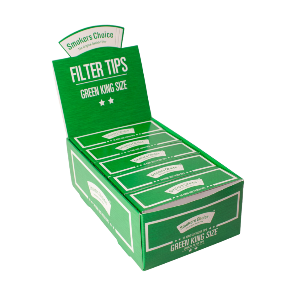 Smokers Choice - 34 King Size grønne filtertips