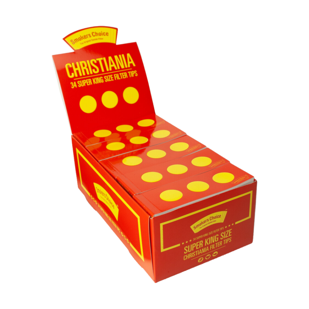 Smokers Choice - 34 Super King Size Christiania Filter tips