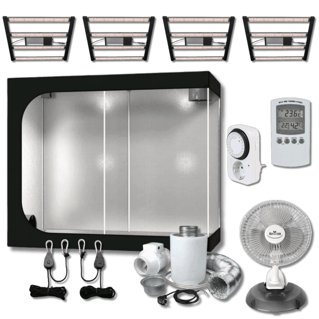 Komplett vekstkit – 4x720w Quantum led