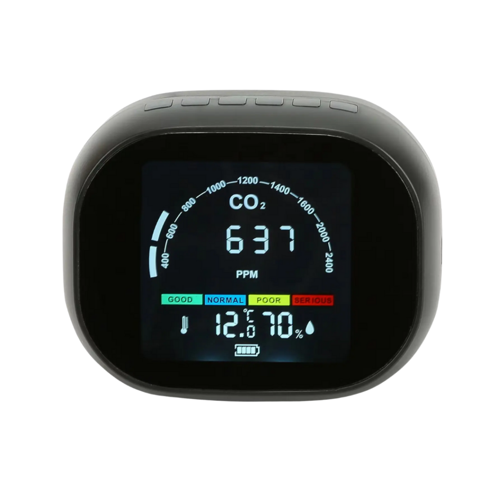 Digital Co2 måler - alarm temperatur og fuktighet