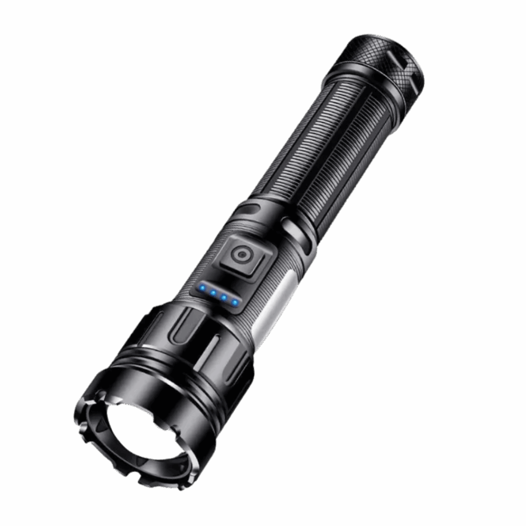 kraftig lommelykt 5.000 Lumen + Oppladbart Batteri