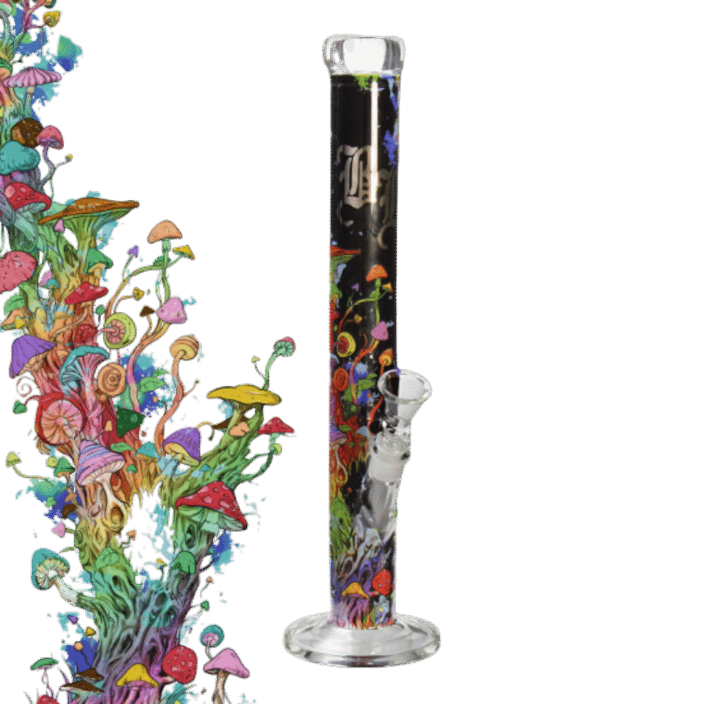 Mushroom Tree Glass Bong - BlackLeaf