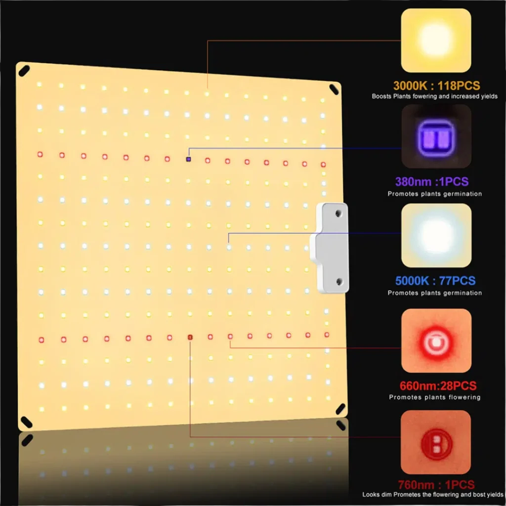 LED-lys vekst og blomstring - 120W