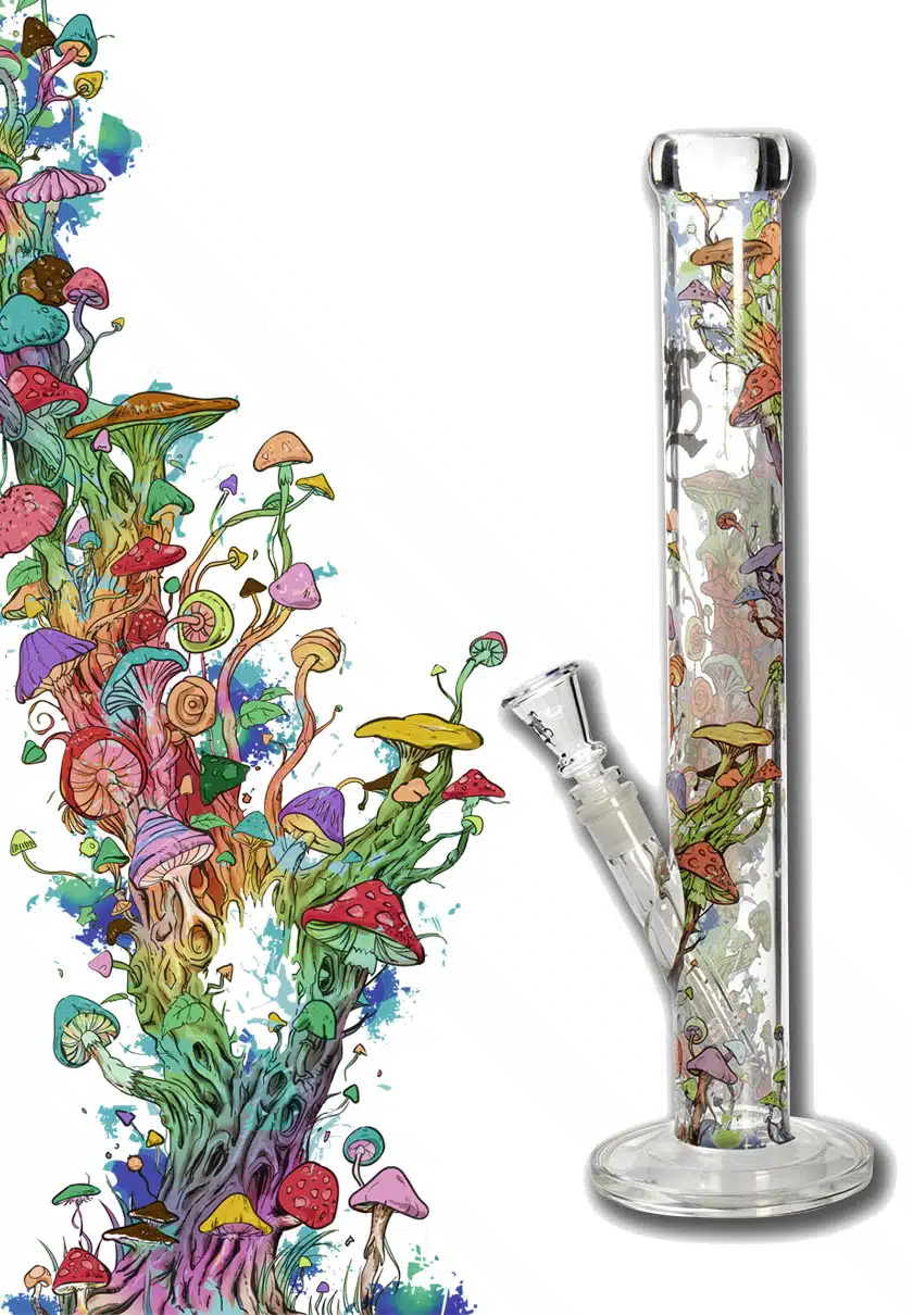 Mushroom Tree Glass Bong - BlackLeaf