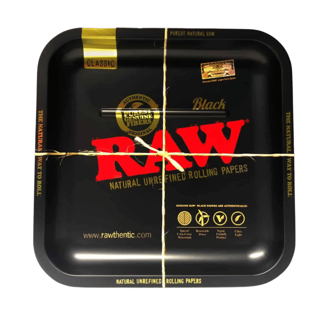 Raw svart firkantet brett
