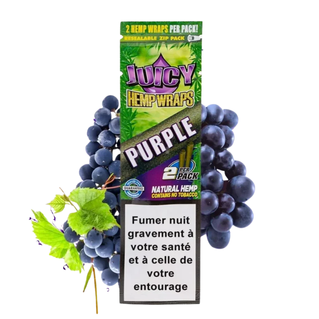 JUICY® Hemp Wraps Purple – Drue, 2 stk.